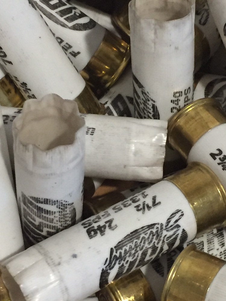 White Shotgun Shells Empty 12 Gauge Hulls Once Fired Used Spent 12GA Shot Gun Casings Ammo Crafts