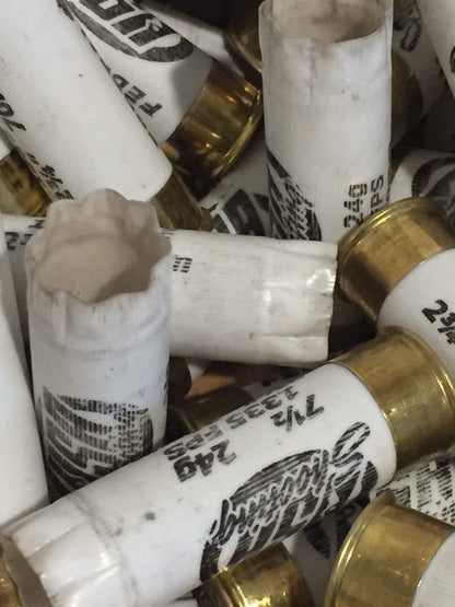 White Shotgun Shells Empty 12 Gauge Hulls Once Fired Used Spent 12GA Shot Gun Casings Ammo Crafts