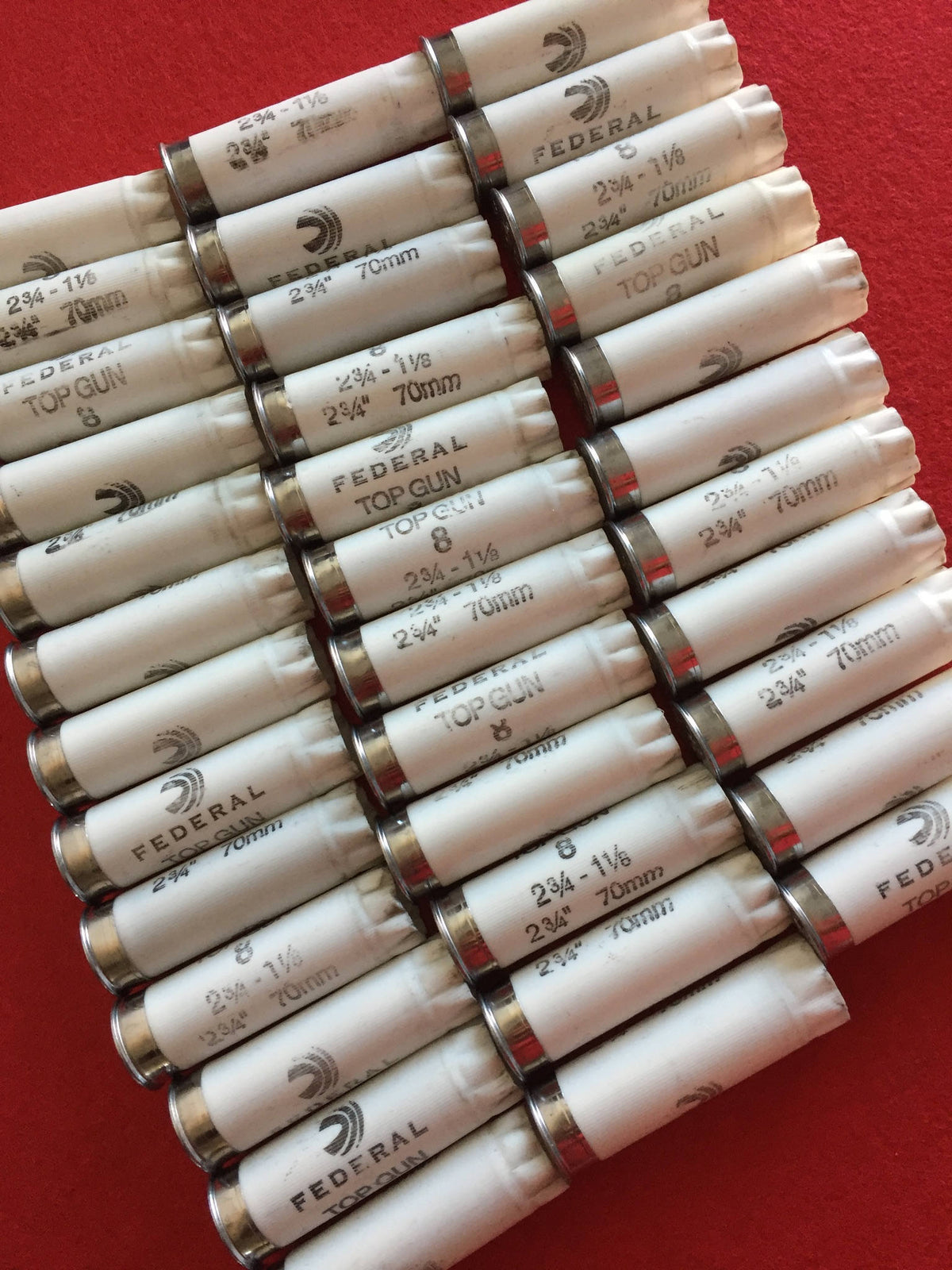 White Federal Top Gun Shotgun Shells Empty Hulls 12 Gauge Shotshells 12GA Spent Ammo Used Cartridges 10 Pcs Free Shipping