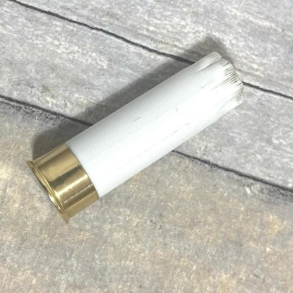 White Blank Empty Shotgun Shells 12 Gauge No Markings On Hulls Used Shotshells DIY Boutonniere Wedding Crafts | 12 Pcs