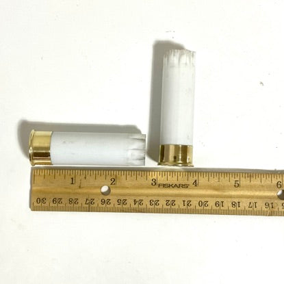 White Blank Empty Shotgun Shells 12 Gauge No Markings On Hulls Used Shotshells DIY Boutonniere Wedding Crafts | 12 Pcs