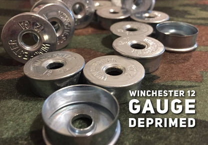 Head Stamps Winchester Primer Removed 12 Gauge Shotgun Shell Deprimed Steel Bottoms