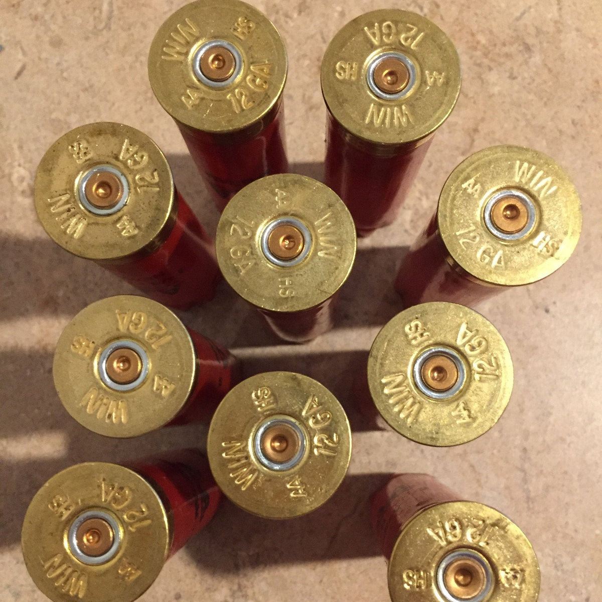Winchester 12 Gauge inert Headstamps On Red AA Hulls