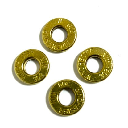 Winchester Brand 308 Brass Bullet Slices Polished Deprimed | Qty 15
