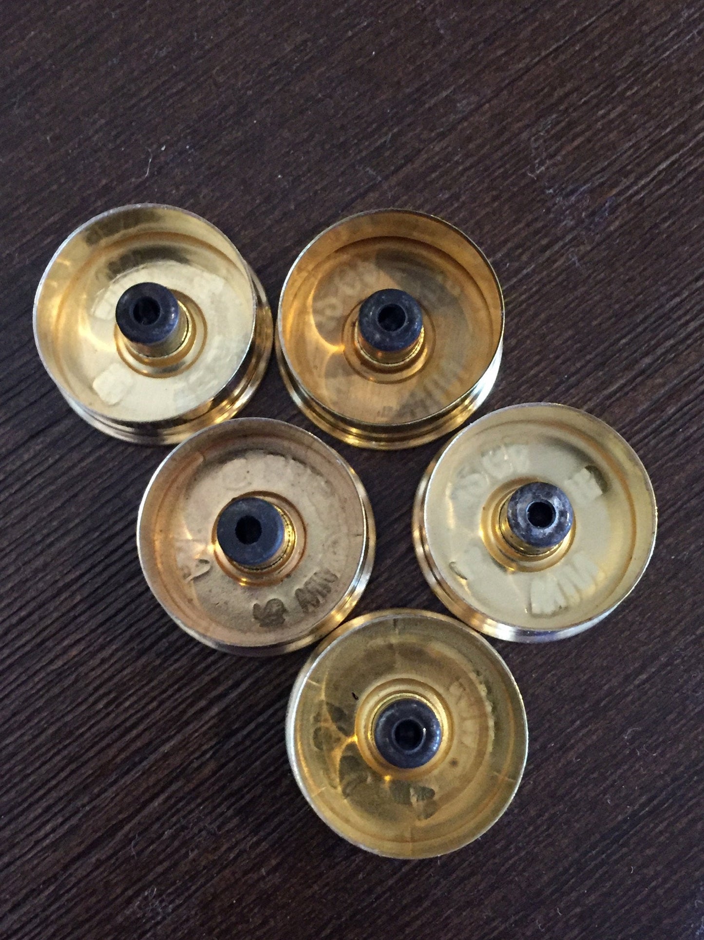 Winchester AA Gold Steel Head Stamps 12 Gauge Bottoms Underside View 